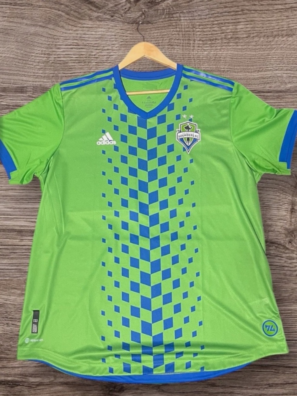 NWT men 3XL Adidas Seattle Sounders FC 22/23 Home Authentic Soccer Jersey IB5024